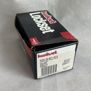 Kwikset Valiant Privacy Door Knob Polished Satin Nickel Round Lockset NIB